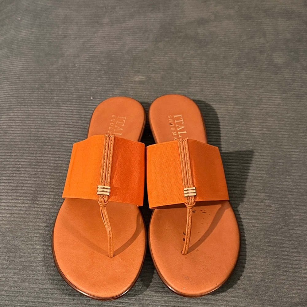 Italian Shoemakers Orange Slide Sandals